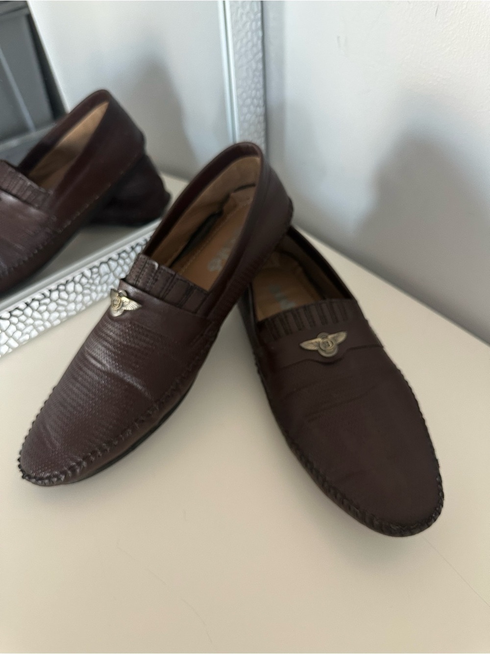Solé Men's Brown Slip-On Loafers - Classic Driving Moccasins Sz 9.5
